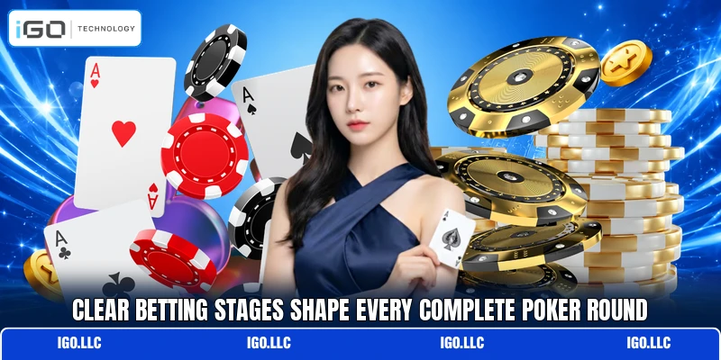 Clear betting stages shape every complete poker round