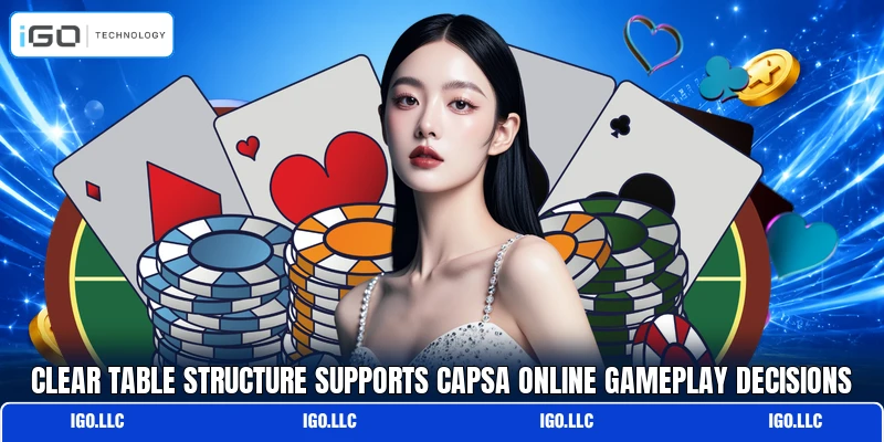Clear table structure supports capsa online gameplay decisions
