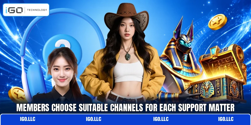 Members choose suitable channels for each support matter