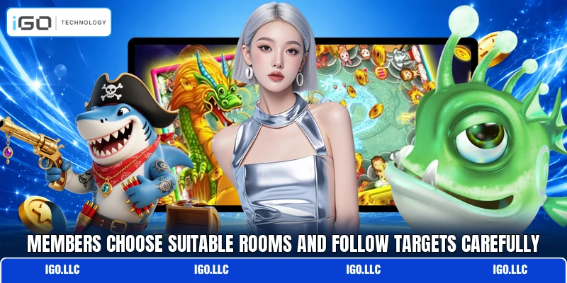 Members choose suitable rooms and follow targets carefully
