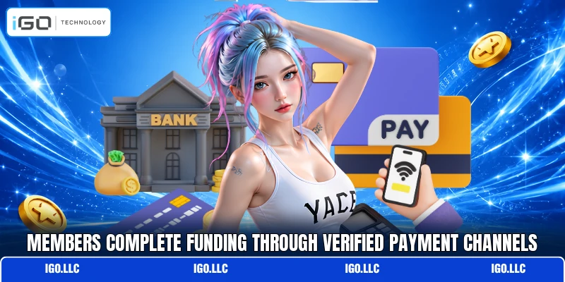 Members complete funding through verified payment channels