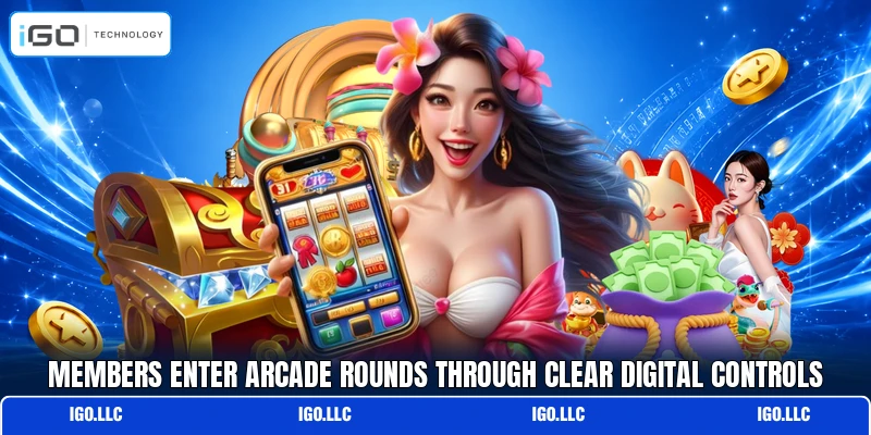 Members enter Arcade rounds through clear digital controls