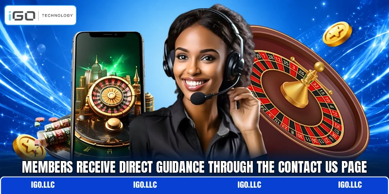 Members receive direct guidance through the contact us page