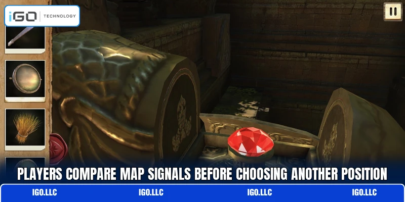 Players compare map signals before choosing another position