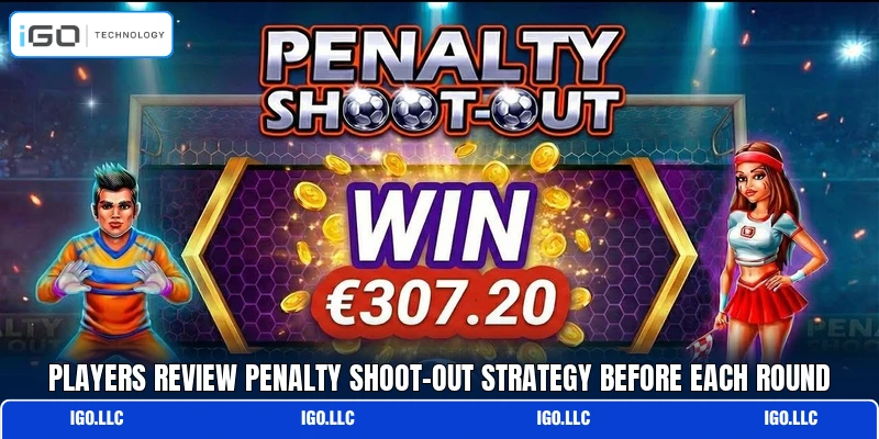 Players review Penalty Shoot-Out strategy before each round