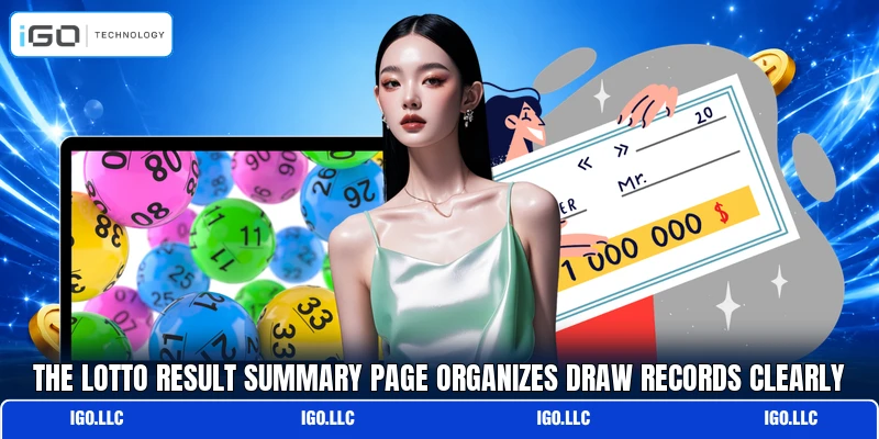 The lotto result summary page organizes draw records clearly