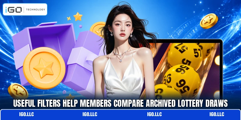 Useful filters help members compare archived lottery draws